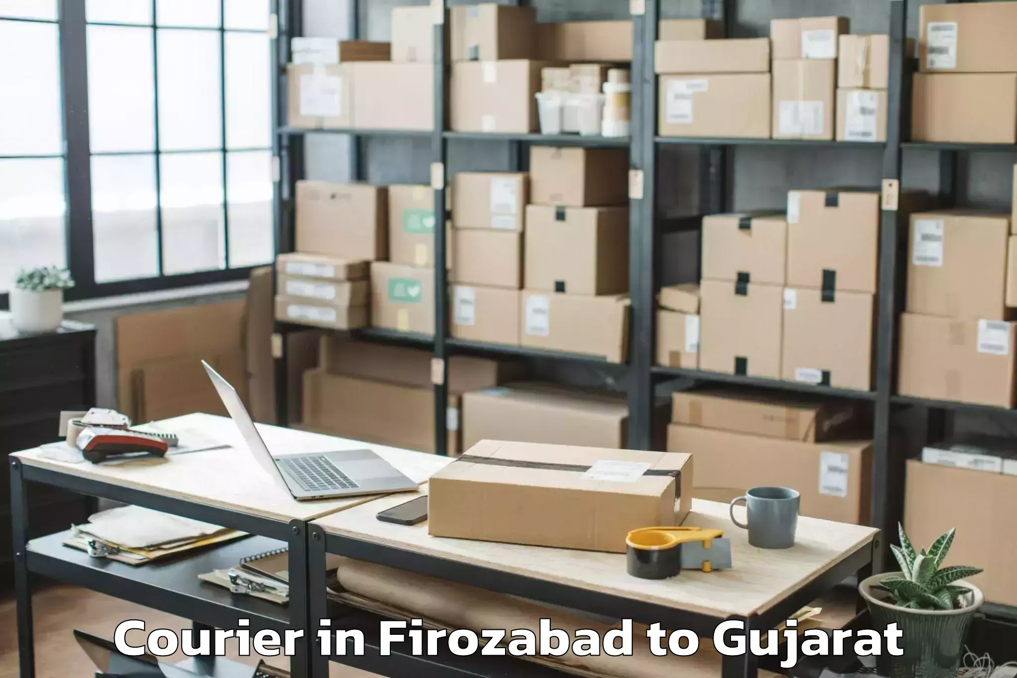 Quality Firozabad to Lodhika Courier